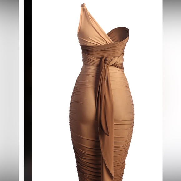 BROWN OMBRÉ EDGE OF ROMANCE MIDI DRESS size large sold out online - Picture 8 of 8